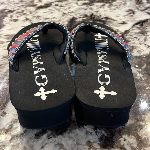 Gypsy soul sarape flip flops!!! Size 10 - Picture 4 of 7